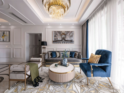 晴樾府欧式风格118平米装修案例