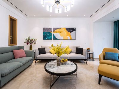 蓝光睿创新筑北欧风格130平米装修案例