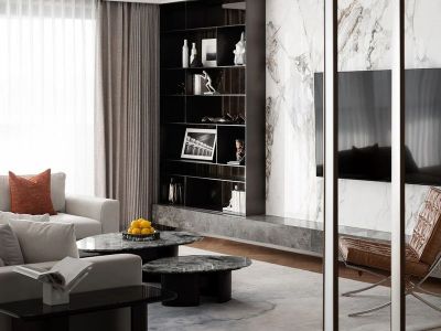 绿城云栖玫瑰园现代风格122平米装修案例