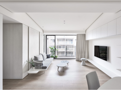 新港临江汇129平简约风格三居室装修案例