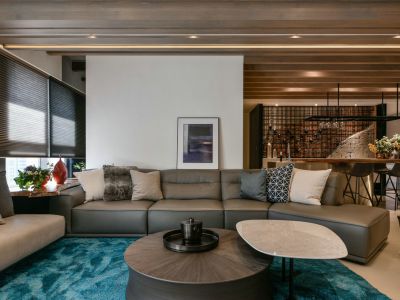 龙湖紫都城122平现代风格三居室装修案例