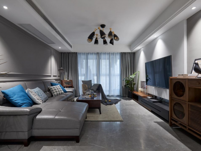 国贸天峯111平米现代三居装修案例