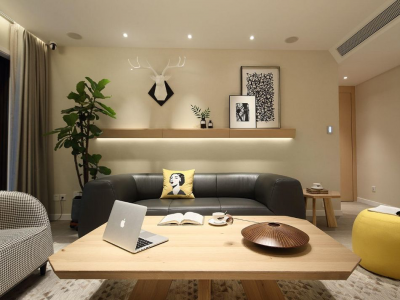 水晶湖郡云鼎116平米简约三居装修案例