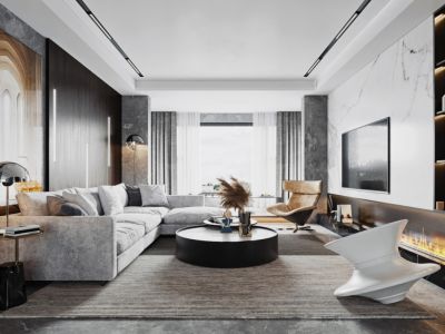 中海·观文澜现代风格130平米装修案例