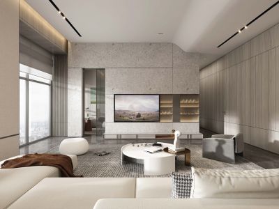 华润置地中心现代风格141平米装修案例