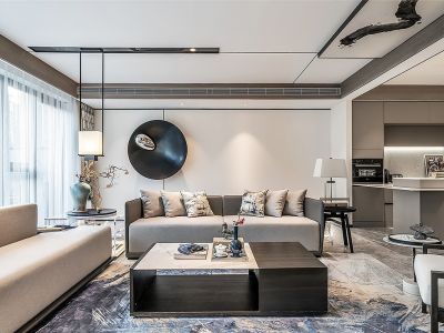 滨江龙湖翡翠上城新中式风格120平米装修案例