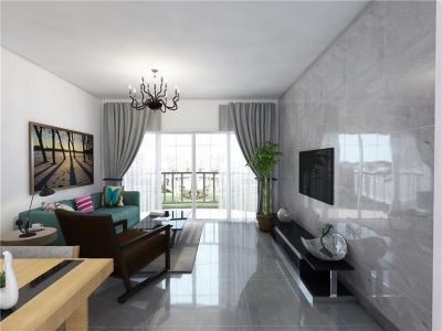 鲁能·雲璟现代风格101平米装修案例