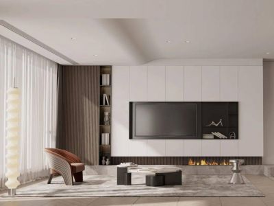 融创臻园现代风格116平米装修案例