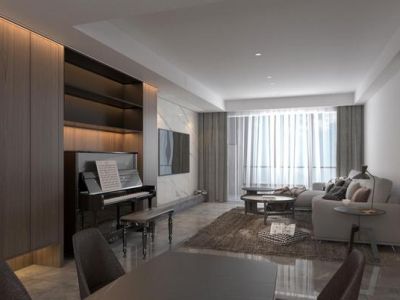 金地天润自在城现代风格120平米装修案例