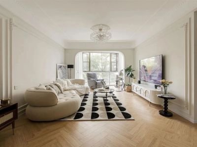 天和睿城120㎡法式奶油风三居装修案例