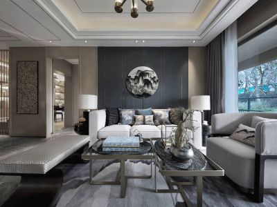 华润万象城幸福里128平中式风格三居室装修案例