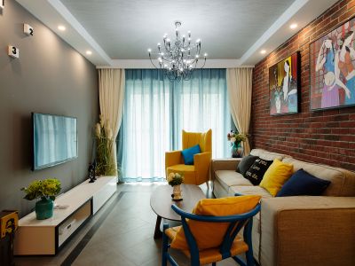 中铁阅山湖C组团112平米混搭风格三室两厅装修案例