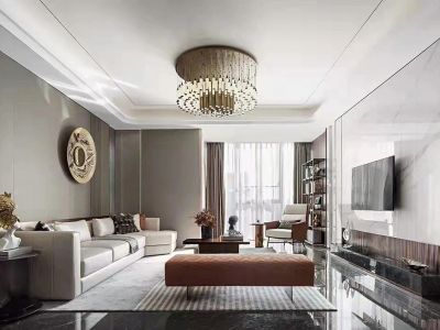 中洲半岛城邦现代风格130平米装修案例