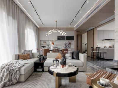 金裕星河丹堤现代风格118平米装修案例