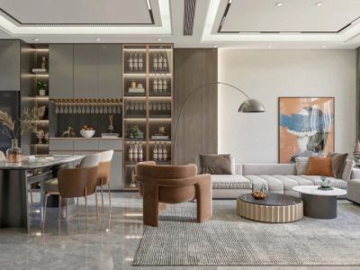 华润小径湾现代风格132平米装修案例