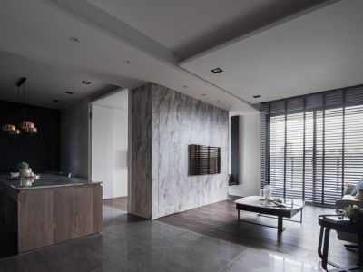 凤凰熙岸100平三居室现代简约装修案例