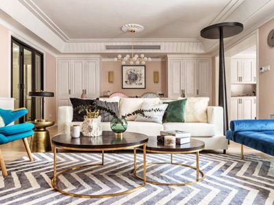 万科城市花园150平平层现代轻奢装修案例