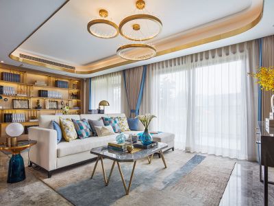 嘉利华府庄园180平别墅现代轻奢风格装修案例