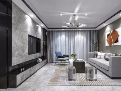 新沂观澜府现代风格127平米装修案例