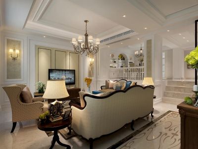 吉祥国际花园350平别墅美式风格装修案例