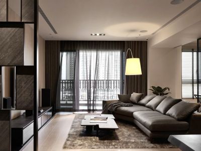 荣和山水绿城98平简约风格三居室装修案例