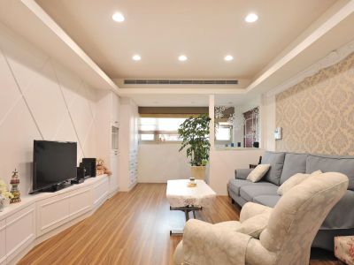 荣和云顶85平美式风格二居室装修案例