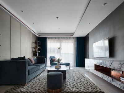 华润悦府FGH区116平米现代风格三室两厅装修案例